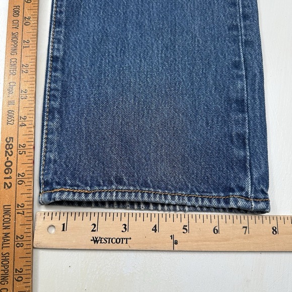 Y2K Levi's 501 Jeans Men Meas 32x27 Blue Button Fly Denim Cotton Egypt Tag 34 - Picture 7 of 11